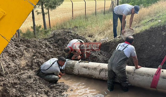 Hızlı Tren Hattı Çalışmalarında Sungurlu’nun Ana İsale Hattı Zarar Gördü