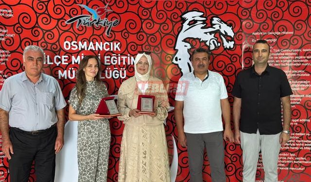 Millî Eğitim den Teşekkür Plaketi
