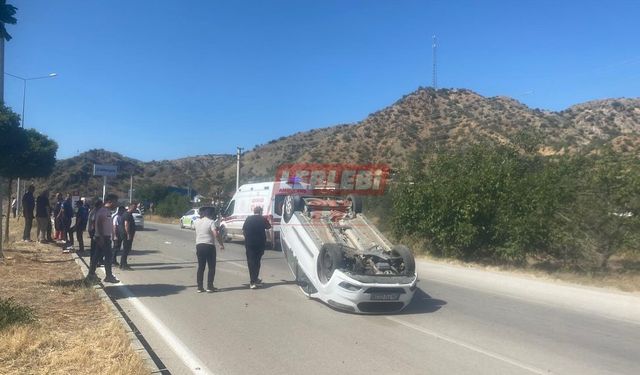 Hafif Ticari Araç Takla Atıp Karşı Şeride Devrildi: 1 Yaralı