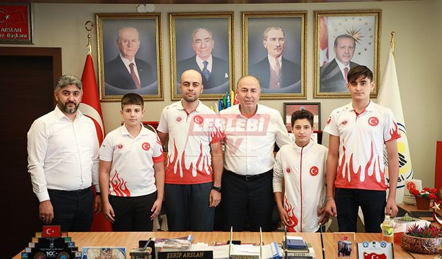 Başkan Arslan Başarılı Sporcuları Kabul Etti