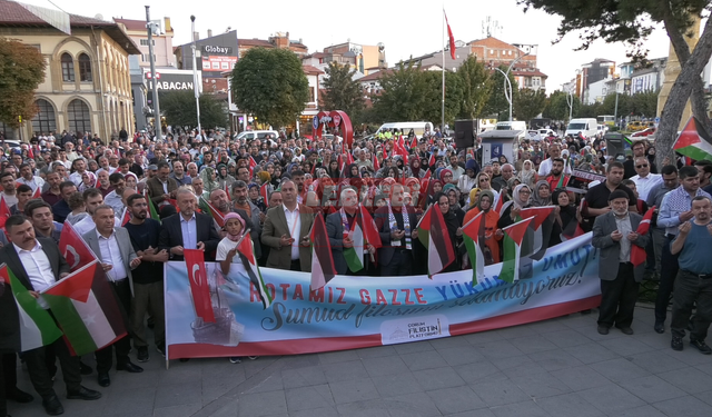 Çorum’da Gazze Yürüyüşü: Meydanlar Doldu, Dualar Edildi