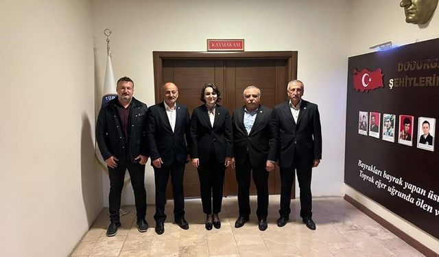 Dodurga Kaymakamı Tokur’a İlk Ziyaret Başkan Çetinkaya’dan