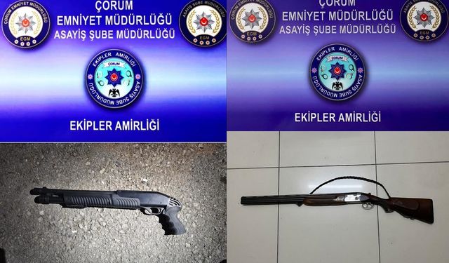 Çorum’da Silah Ve Uyuşturucuya Geçit Yok