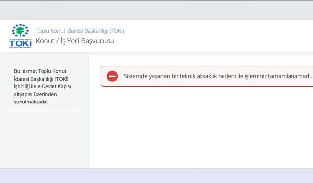 Sosyal Konut Başvuruları Nedeniyle edevlet Kilitlendi
