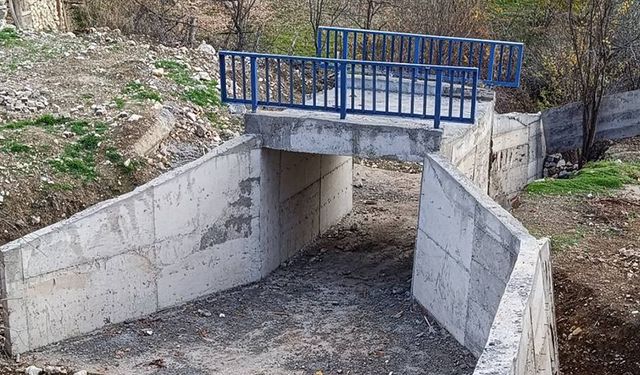 Sarıalan Köyü’nde Menfez ve İstinat Duvarı Çalışması Tamamlandı