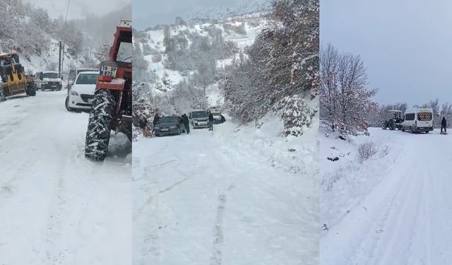 Cenazeye Giden Sürücüler, Köy Yolunda Mahsur Kaldı