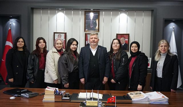 Avrupa Stajına Gitmeden Başkan Gelgör’ü Ziyaret Ettiler