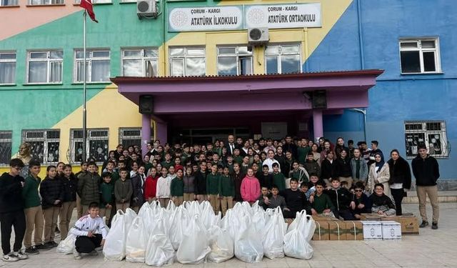 Kargı’da Öğrenciler Hayırda Yarıştı! Gıdalar İhtiyaç Sahiplerine Ulaştırıldı
