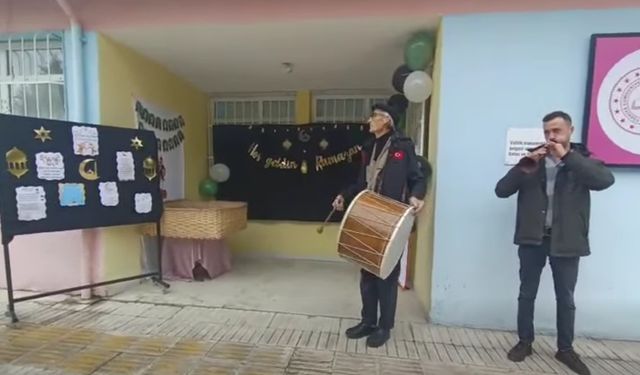 Okullarda Ramazan Ayı Davul Zurnayla Karşılandı