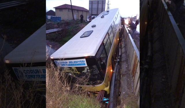 Otobüs Şoförünün Refleksi Faciayı Önledi