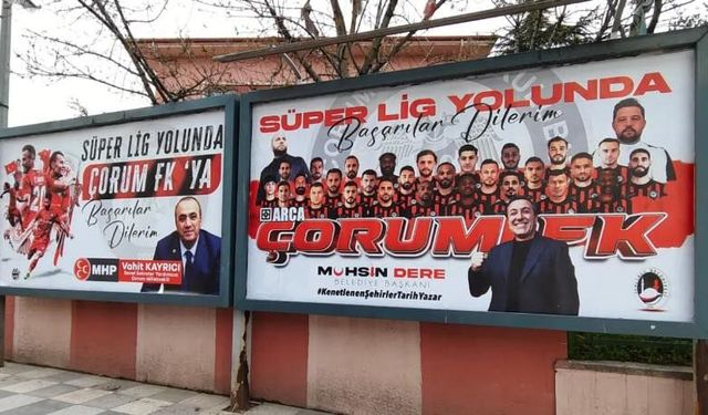 Sungurlu’dan Çorum FK’ya Dev Destek! Billboardlar Kırmızı-Siyah Oldu