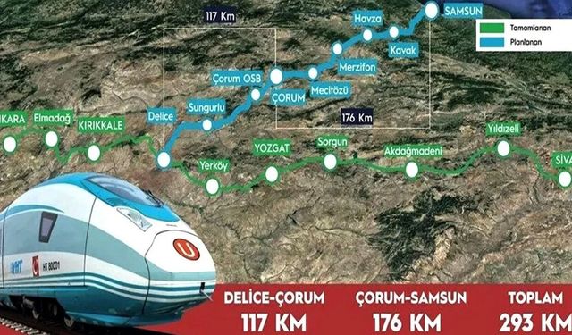 Çorum-Samsun Hızlı Tren Hattının İhale Tarihi Belli Oldu