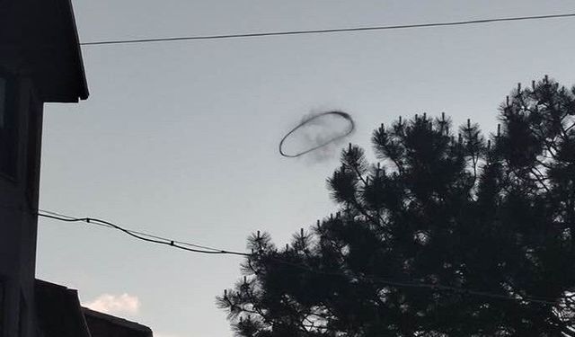 Gökyüzünde Gizemli Halka! Vatandaşlar Gözlerine İnanamadı