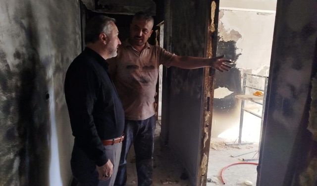 Müftü Yıldırım'dan Yangınzede Aileye Geçmiş Olsun Ziyareti