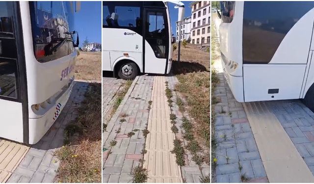 Yaya Yolunu Kapatan Midibüs Tepki Çekti