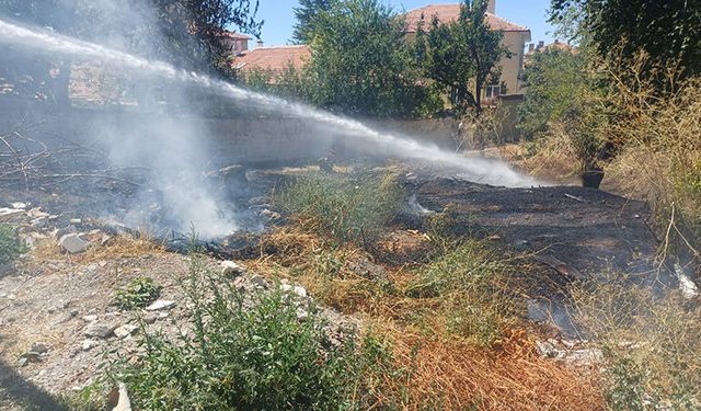 Alaca’da Örtü Yangını Ağaçlara Sıçradı