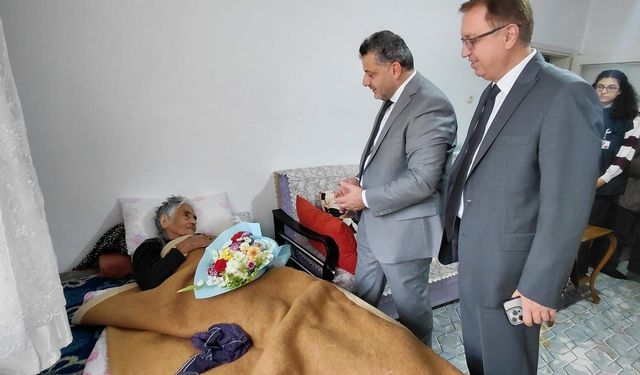 100 Yaşındaki Vatandaşa Anlamlı Ziyaret