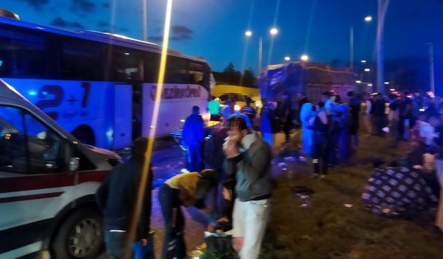 Çorum'da Kamyonla Otobüs Çarpıştı: 1 Ölü, 9 Yaralı
