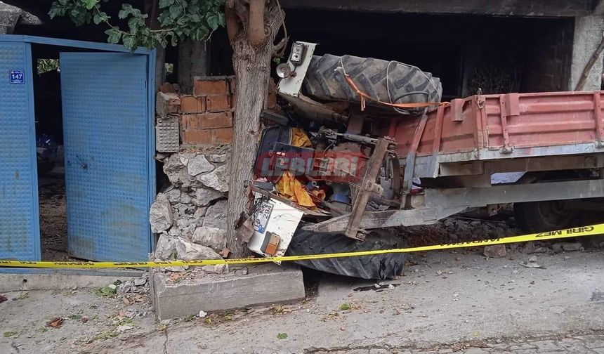 Devrilen Traktörün Sürücüsü Öldü, Eşi Yaralandı!