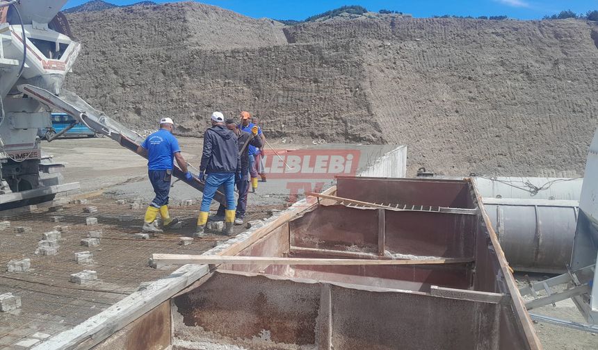 Osmancık Asfalt Plenti’nde Beton Serimine Başlandı