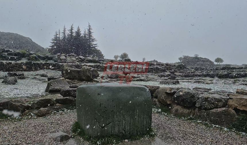 Hattuşa Antik Kenti'nde Kar Yağışı Etkili Oldu