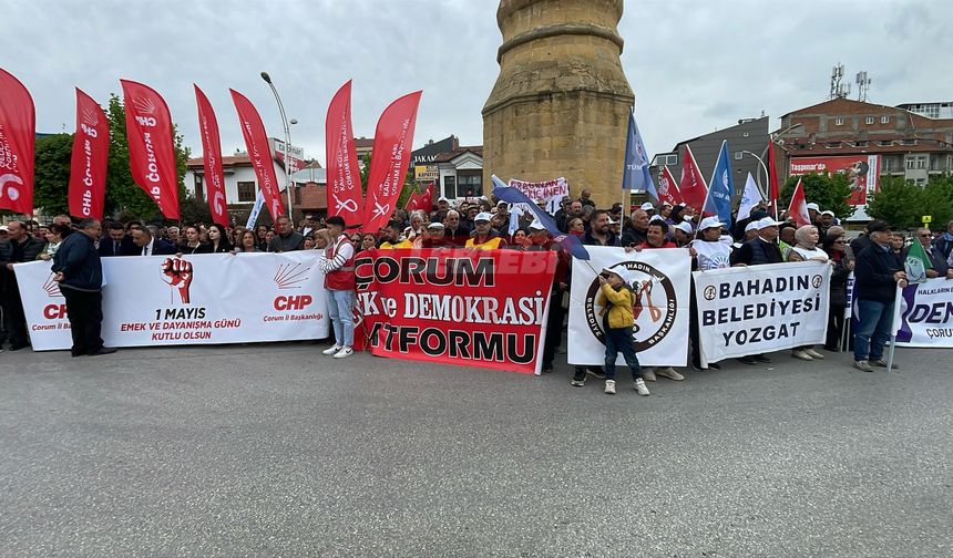 Çorum’da 1 Mayıs Coşkusu