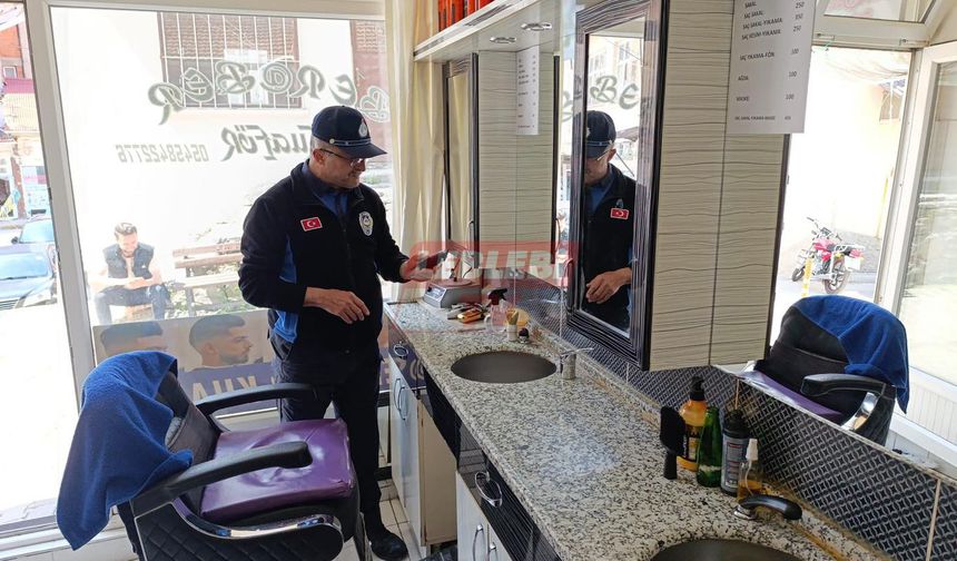İskilip'te Berberlere Kurban Bayramı Öncesi Denetim