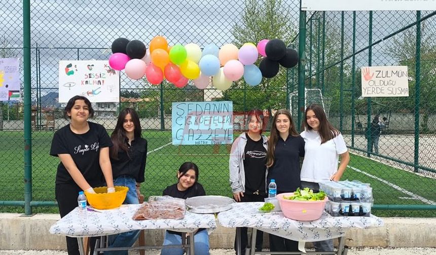 Meliha Rıfat Göbel Ortaokulu Öğrencilerinden Gazze Yararına Kermes