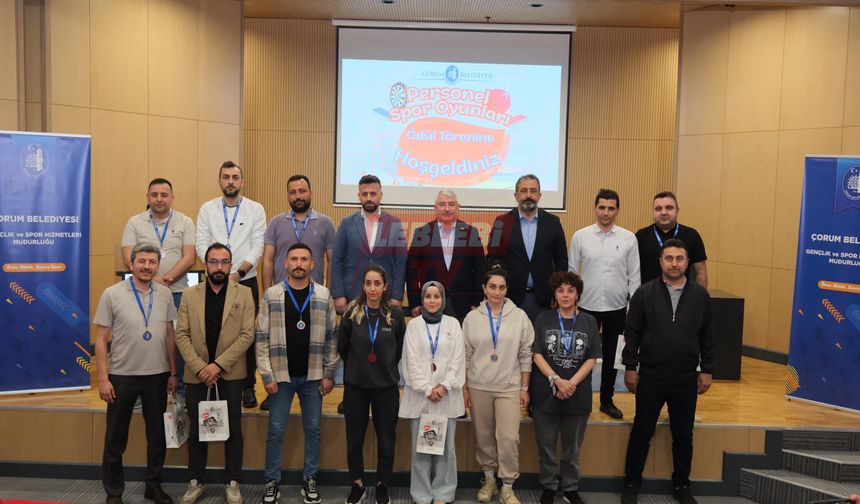 Çorum Belediyesi Personel Spor Oyunları Tamamlandı