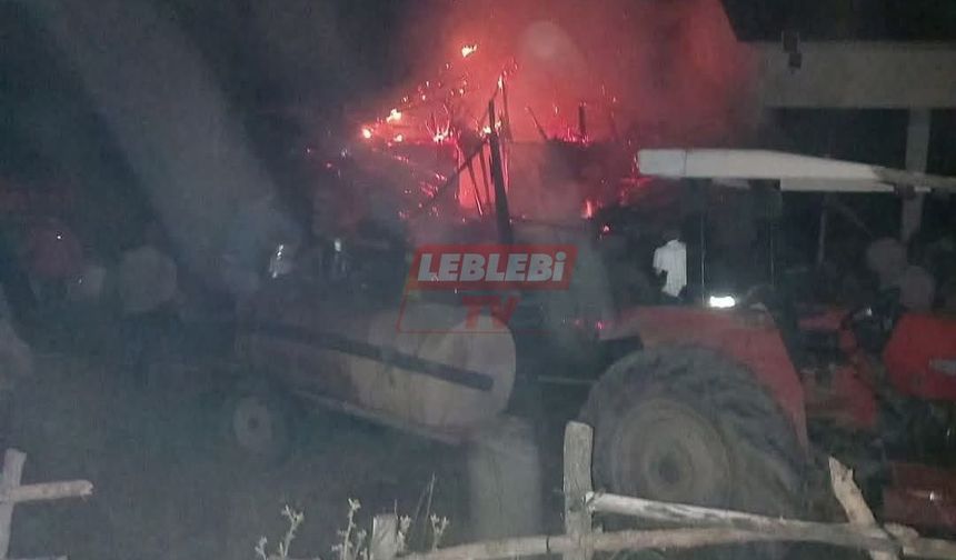 Köyde Korkutan Samanlık Yangını