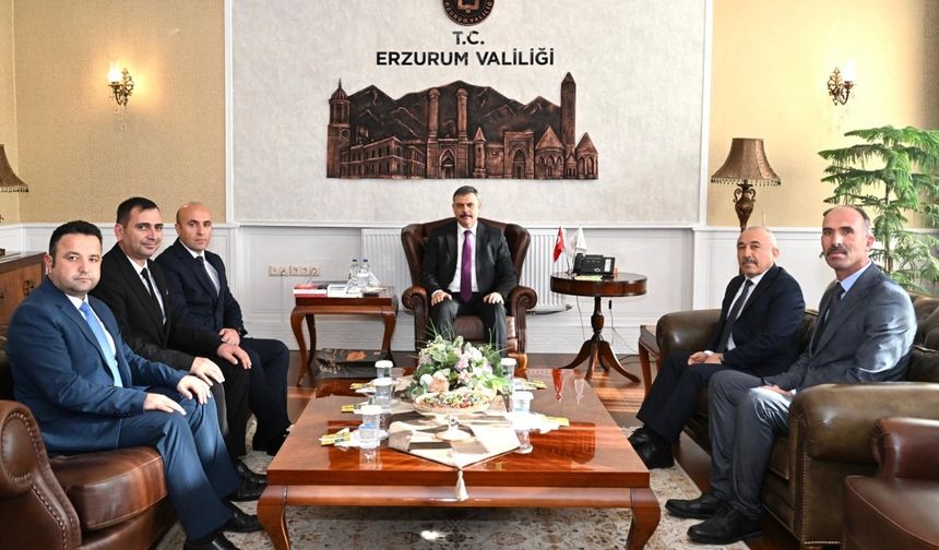Milli Eğitim Müdürlerinden Erzurum Valisi Çiftçi’ye Ziyaret