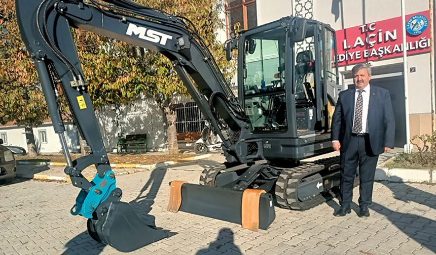 Laçin Belediyesi’ne Mini Ekskavatör