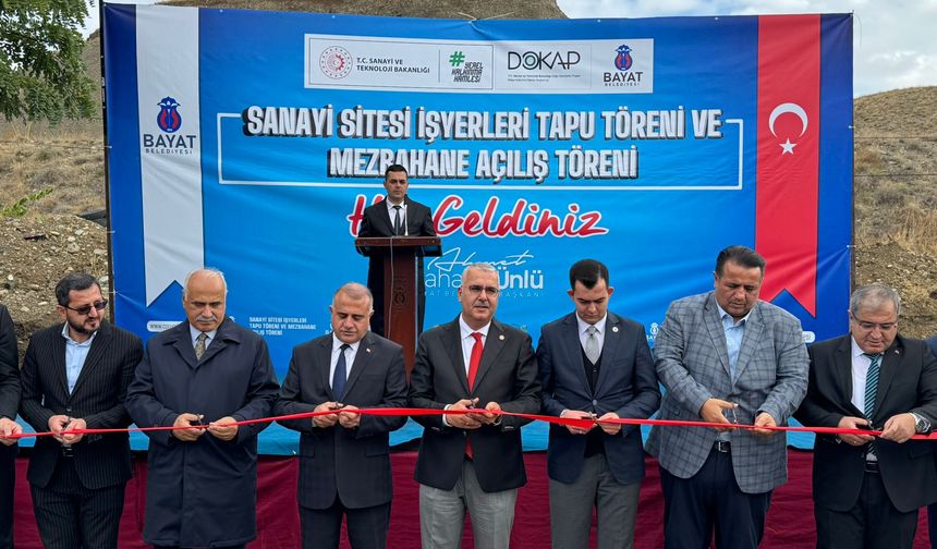 Bayat’ta Sanayi Sitesi Tapu Töreni Ve Mezbahane Açılışı Gerçekleştirildi