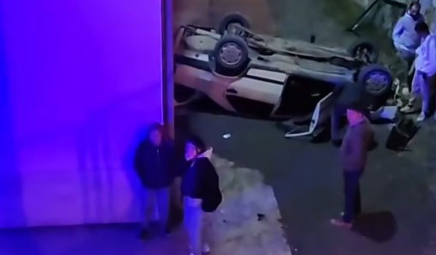 4 Metre Yüksekten Okul Bahçesine Uçan Araçta Can Pazarı