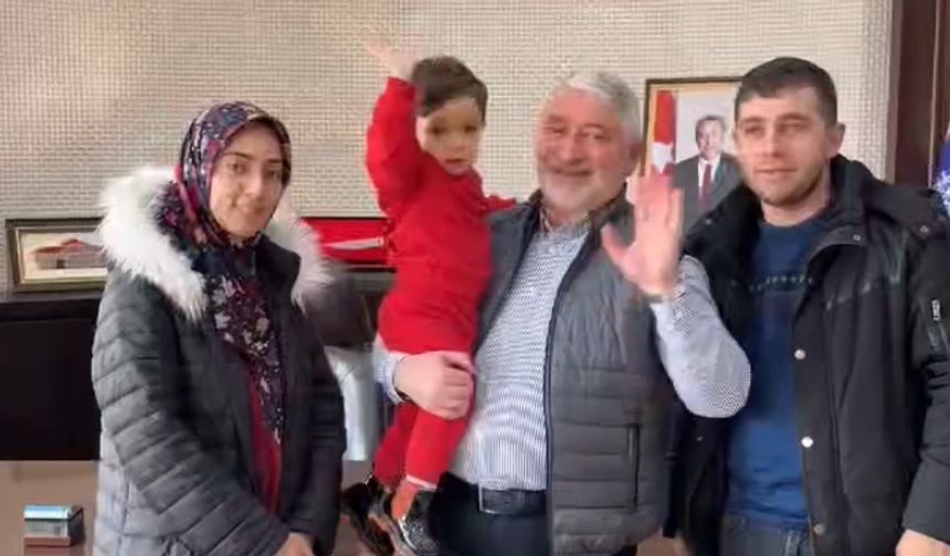 Başkan Aşgın'dan Sma Hastası Minik Baran'a Destek