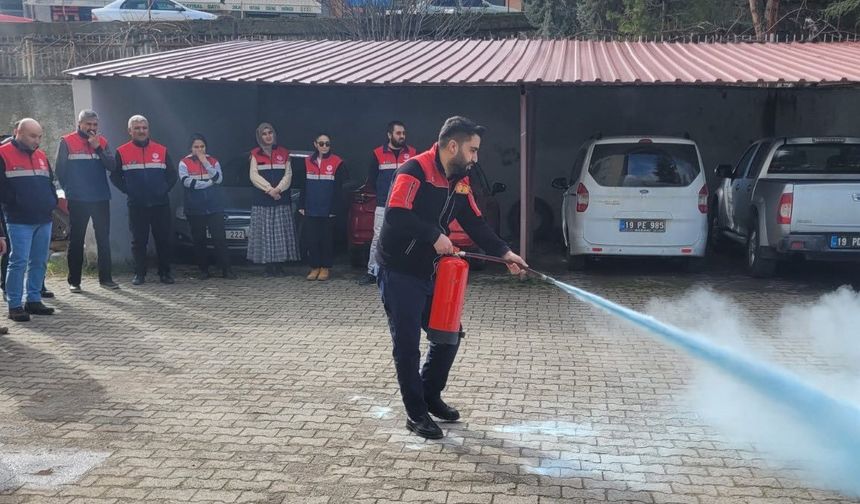 Bayat Tarım Ve Orman Müdürlüğü’nde Yangın Tatbikatı