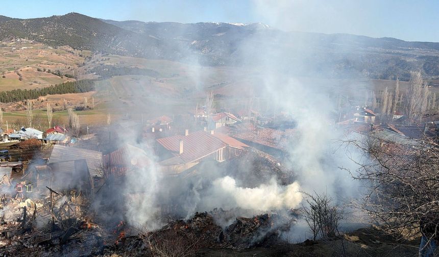 2 Ev, Ahır ve Tarım Aletleri Küle Döndü