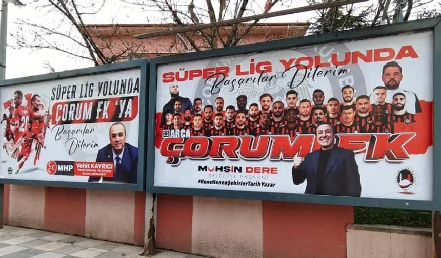 Sungurlu’dan Çorum FK’ya Dev Destek! Billboardlar Kırmızı-Siyah Oldu