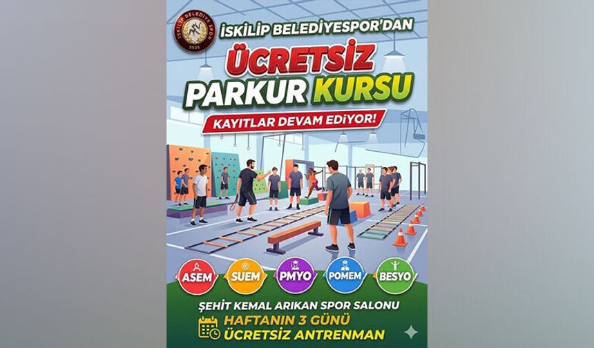 İskilip Belediyesi ve İskilip Belediyespor’dan Ücretsiz Parkur Kursu