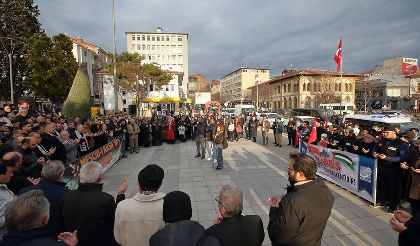 Çorum'da "Mescid-İ Aksa'ya Özgürlük" Eylemi Düzenlendi