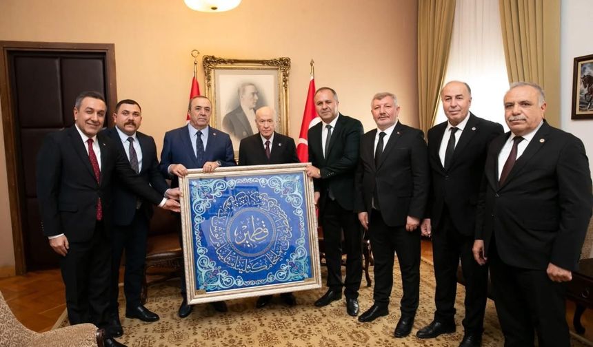 Çorum Heyeti MHP Genel Başkanı Bahçeli İle Bir Araya Geldi
