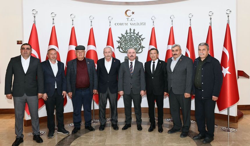 Vali Çalgan Sungurlulu Muhtarları Ağırladı