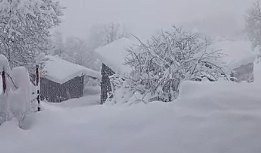 O Köyde Kar 50 santimetreyi Aştı!