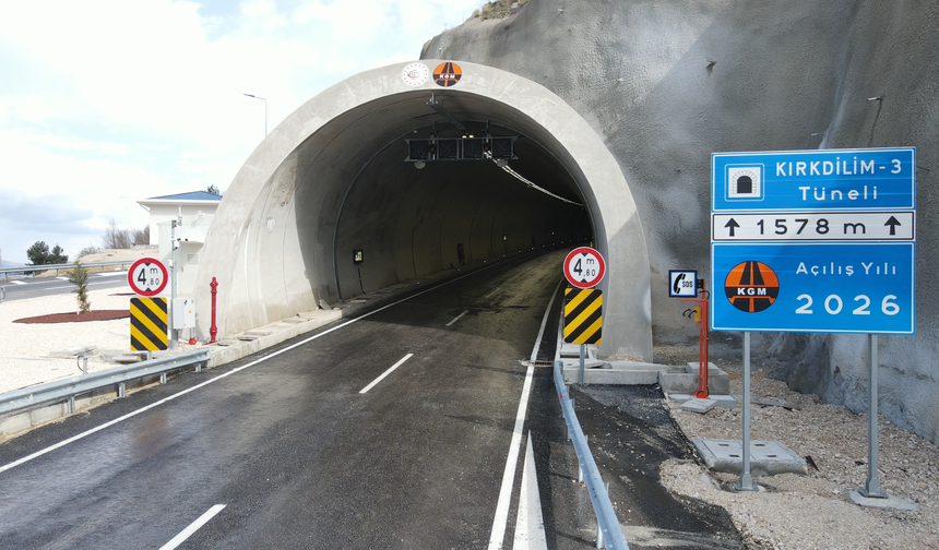 Kırkdilim Tünelleri Geçişe Açıldı, Resmi Açılış 30 Nisan’da
