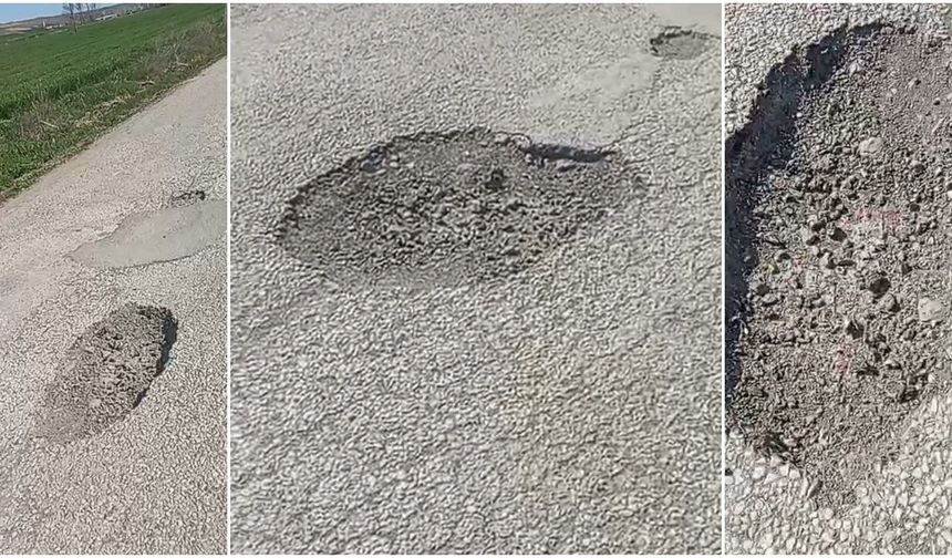 Köy Yolu Vatandaşı İsyan Ettirdi: “Mayın Tarlası Gibi”