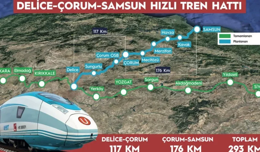 Çorum–Samsun Hızlı Tren Hattı İçin Kritik Karar