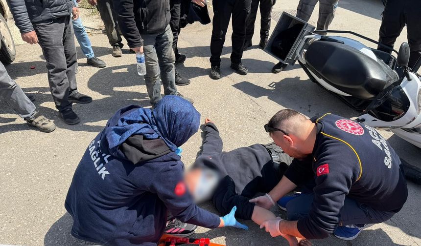 Sanayide Korkutan Kaza! Kurye Yaralandı