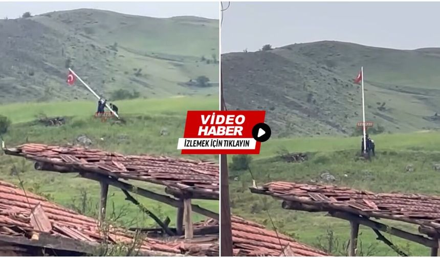 Jandarmadan Duygulandıran Bayrak Hassasiyeti