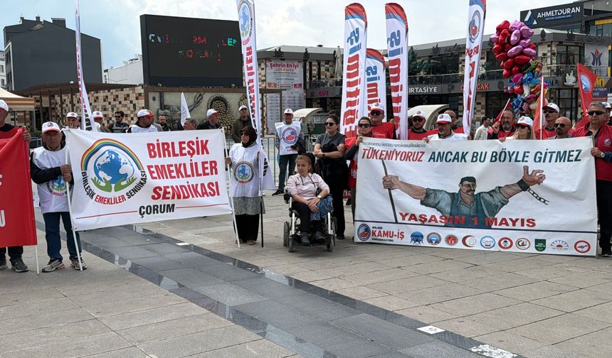 Çorum’da 1 Mayıs’ta Binlerce Emekçi Alanlara Çıktı