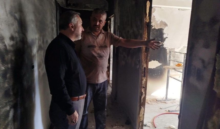 Müftü Yıldırım'dan Yangınzede Aileye Geçmiş Olsun Ziyareti